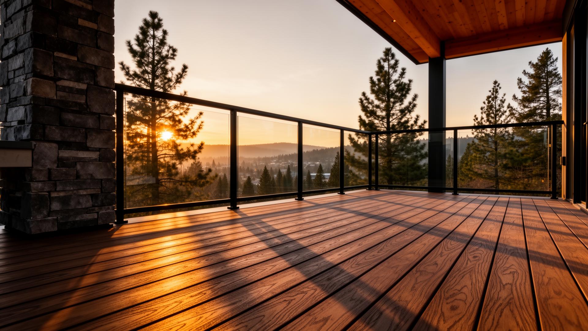 Hilltop deck · Infinity glass